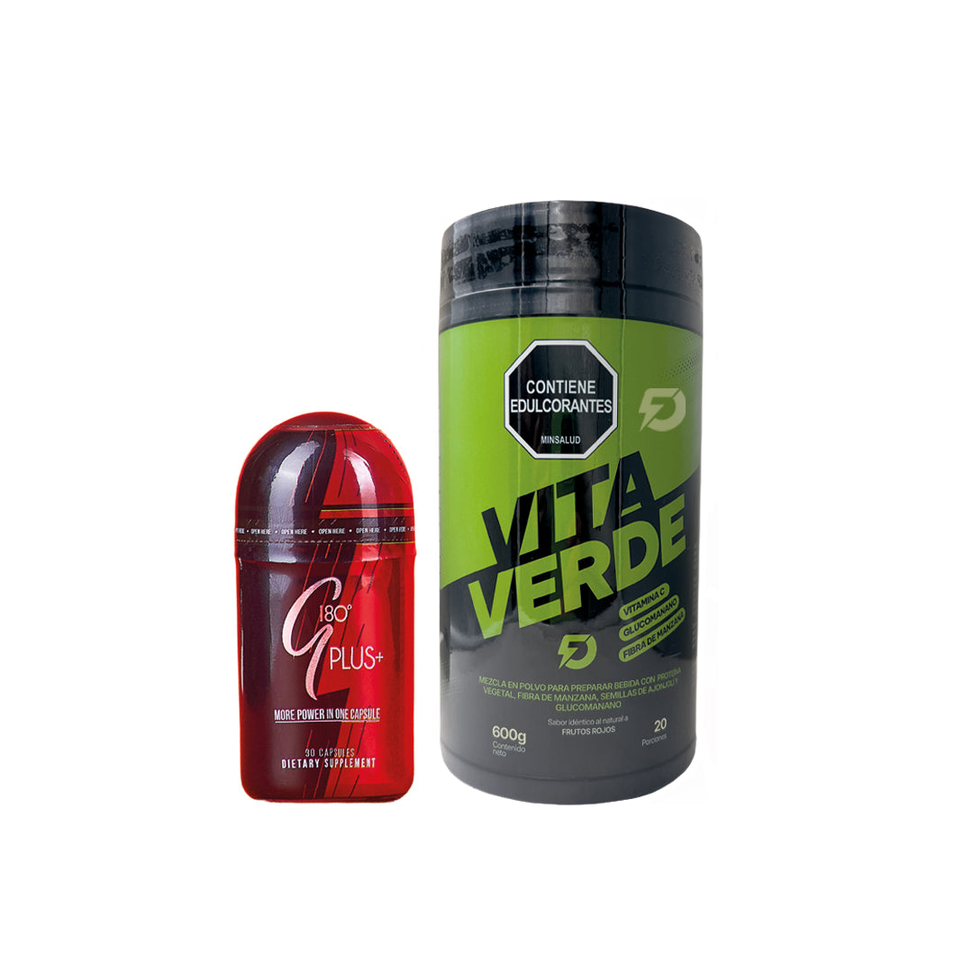 G 180 PLUS 30 CAPSULAS + VITA VERDE 600 GRAMOS