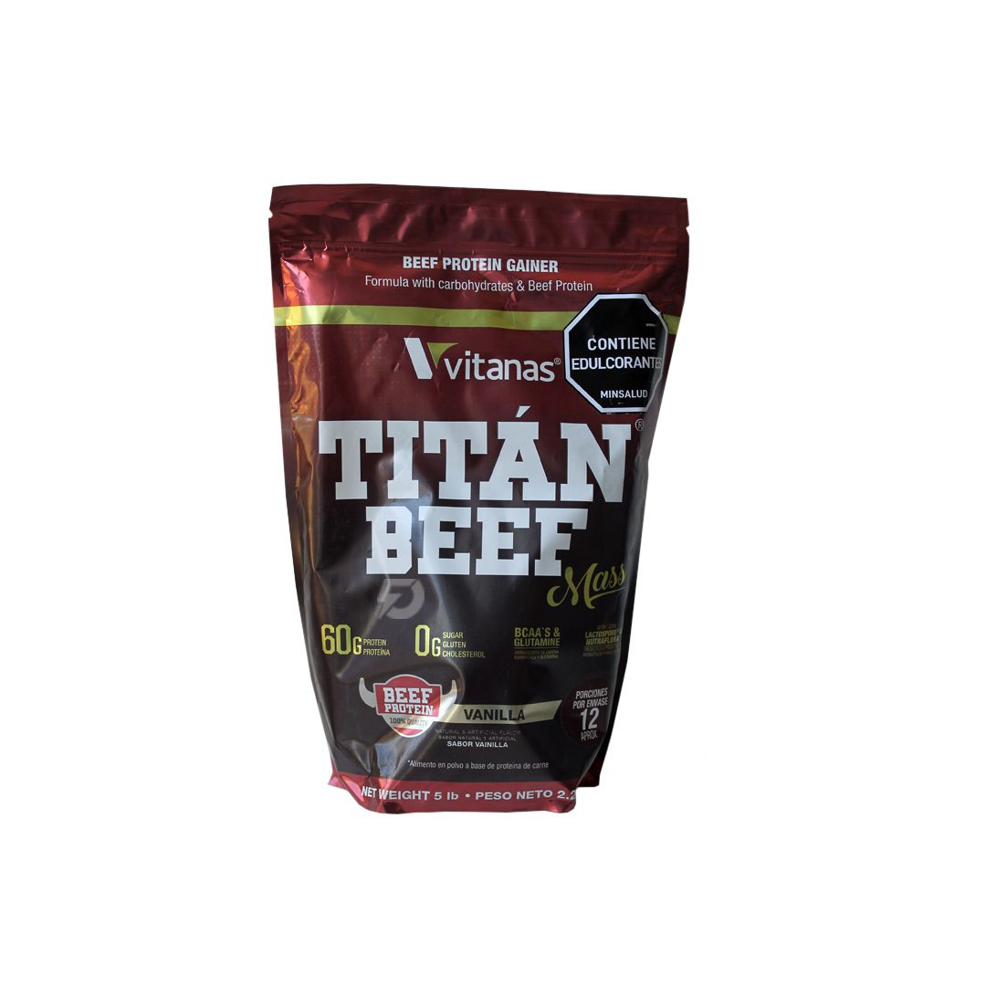 PROTEÍNA TITÁN BEEF MASS 5 LIBRAS VITANAS