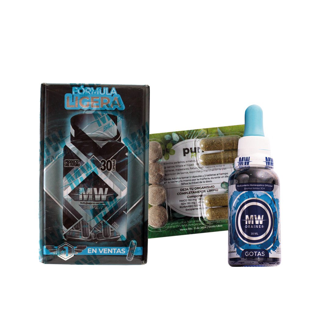 MW SILVER 30 CAPSULAS Y DRENADOR MW 30 ML