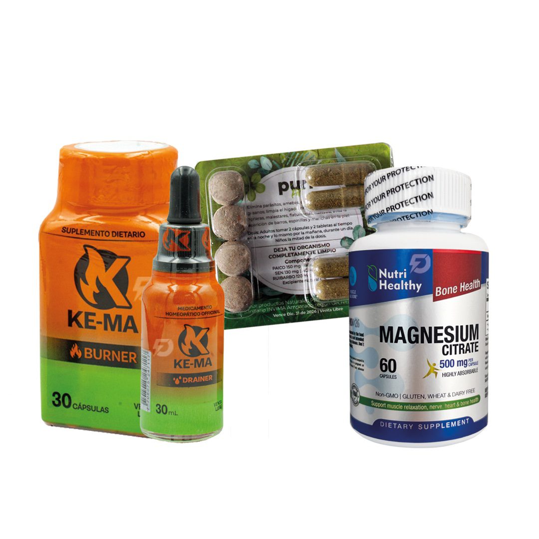 KIT KEMA, DRENADOR KEMA + CITRATO DE MAGNESIO