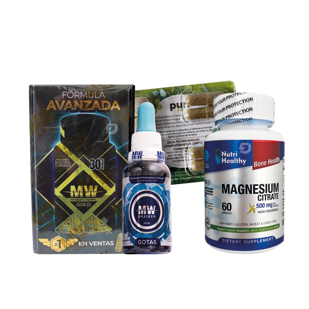 KIT MW GOLD, DRENADOR MW + CITRATO DE MAGNESIO